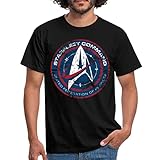 Spreadshirt Star Trek Discovery Abzeichen Sternenflotte Männer T-Shirt, XL, Schw