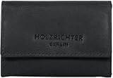 HOLZRICHTER Berlin Slim Wallet No 4-7 (S) schwarz-anthrazit - smartes Damen Portemonnaie handgefertigt aus Premium-L