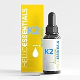 HelloEssentials Vitamin K2 Tropfen MK7 200µg - 30 ml - 20 mcg pro Tropfen - All-Trans Gehalt 99,7% - vegan - in Deutschland p