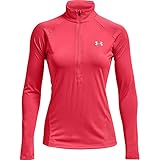 Under Armour Women's Standard Tech 1/2 Zip Long-Sleeve Pullover, Brilliance (819)/Metallic Silver, S