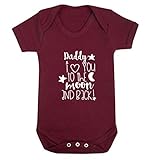 Flox Creative Baby Weste Daddy Love Moon Back Gr. 12-18 Monate, kastanienb