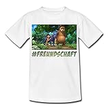 Spreadshirt Das Dschungelbuch #Freundschaft Kinder T-Shirt, 98-104, Weiß