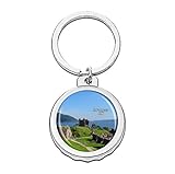 Hqiyaols Keychain Großbritannien England River Ness Inverness Cap Flaschenöffner Schlüsselbund Creative Kristall Rostfreier Stahl Schlüsselbund Reisen Andenk