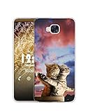 Sunrive Kompatibel mit HTC One M9 Hülle Silikon, Transparent Handyhülle Schutzhülle Etui Case (TPU Katze 5)+Gratis Universal Eingabestift MEHRWEG