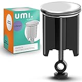 Amazon Brand – UMI - Universal Waschbeckenstöpsel 40mm Abflussstopfen aus Messing, universal mit Gummi für Waschbecken im Bad und Bidets - Excenterstopfen - Höhenverstellbar, Rostfrei & D