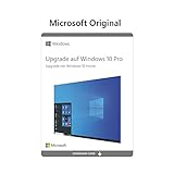 Microsoft Windows 10 Pro Upgrade (Benötigt Windows 10 Home) | 1 Gerät | 1 Benutzer | PC | Aktivierungscode per E