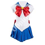 Oppinty Anime Sailor Moon Cosplay Kostüm Uniformen Matrosenanzug Halloween Maskerade Partykleid M b