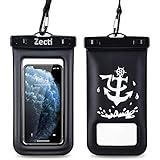 Zecti Wasserdichte Handyhülle(2 Stück) 7,0 Zoll Handy Wasserschutzhülle Gelten für Schwimmen und Regentag im Freien,Waterproof Phone Case Kompatibel mit iPhone 12 11 Pro XS Max XR X Samsung S8