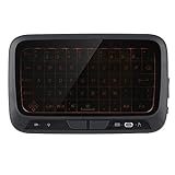 Air-Maus-Fernbedienung, TV-Box-Tastatur, Mini-Touchpad mit schwarzer Hintergrundbeleuchtung Plug and Play für PC-TV-Box-Controller mit USB-Empfänger TV-Box