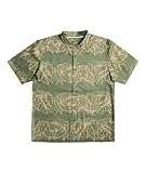 Quiksilver Herren Shirt mit Palmband-Motiven Hemd mit Button-Down-Kragen, Vierblättriges Kleeblatt an den Handflächen, Groß