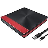 Maxesla Externes CD-/DVD-Laufwerk, Typ C, USB 3.0, dünn, tragbar, CD/DVD+/-RW, DVD-Leser, Brenner, High-Speed-Datentransfer-Laufwerk, Plug & Play für Windows/Max OS/Linux/Laptop/Desktop/PC