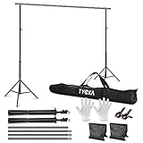 TYCKA Fotostudio Kit Foto Hintergrund Ständer Unterstützungssystem Set 2.6x3M/8.5x10Ft mit Tragetasche Verstellbarer aus Aluminiumlegierung Hintergrundständer für Foto Video Studio Muslins Hinterg