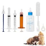 ZLLOO 60ml Aufzuchtflasche für Kätzchen Haustierflasche Set Haustiere und Wildtiere, bestens geeignet für kleine Säugetiere Neonate W