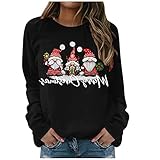 Weihnachten Pullover Damen, Rudolph Rentier Elfe Weihnachtspullover Kapuzenpullover Teenager Mädchen Weihnachtspulli Weihnachtsmann Christmas Weihnachtlichen Motiven Sweatshirt Xmas Pulli S