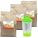 Cellavita Pro Colon Vita'Lebenszentrum Darm' Kur | inkl. Shaker | Flohsamenschalen, Erbsenprotein, Cassia-Fistulapulver uvm. | hochdosiert & VEGAN | 3-Wochen Kur 3x 420g Pulver (1260g)