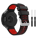 TOPsic Armband für Garmin Forerunner 235/220 / 230/620 / 630/735 - Silikon Ersatz-Uhrenarmband Einstellbar Armband Wechselarmband für Forerunner 235 WHR L