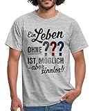 Spreadshirt Die DREI Fragezeichen Spruch Männer T-Shirt, XXL, G