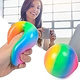 Stress Relief Ball Spielzeug für Kinder und Erwachsene Premium Stretchy Mehrfarbige Stressreduzierung Squeezing Ball Kreatives sensorisches Zappelspielzeug für Angst, ADHS und Autismus (1 Stück)