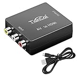 Tihokile 1080P RCA auf HDMI Konverter, AV CVBS zu HDMI Video Konverter , AV auf HDMI Adapter Kompatibel mit STB/DVD/VHS/N64/PS2/PS3/VCR