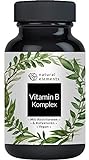 Vitamin B Komplex mit B12-180 Tabletten - Premium: Mit Aktivformen, Quatrefolic®, Kofaktoren - Laborgeprüft, veg