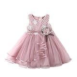 CAIJ Kleinkind Baby Mädchen Spitze Quadratischer Ausschnitt Rüschen Kurzarm Kleid Prinzessin Tüll Tutu Kleider Sommerkleid Strand Sommerkleidung