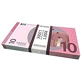 Scratch Cash 100 x 10 Euro Money for Play (Real Size) Euro Geld voor Spelen (Werkelijke grootte)