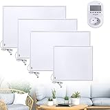 YRHome 1000W Infrarotheizung mit Thermostat Heizkörper Infrarot Heizung Heizpaneel Elektroheizung Überhitzungsschutz Wandheizung für 12-20m² R