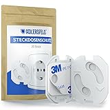 Adlersfeld® - Steckdosen Kindersicherung - [20 Stück] - Steckdosenschutz zum Kleben - Kindersicherung für Steckdose - Steckdosensicherung für Baby