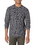 John Varvatos Star USA Herren John Varvatos Hansel Ls Terry Burnout Crew Hemd, Grau (Thunder Grey), X-Groß