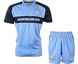 Manchester City Minikit Trikot + Shorts Offizielle Sammlung - Junge Kindergröße 10 J