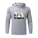 Herrenbekleidung Verkauf Mode Freizeit Herren Halloween Kürbis Digitaldruck Kapuzenpullover Gentleman Warm Herren Polo Rugby Shirts Patchwork Tops Größe S-XXXXXL, GRAY7, 3XL