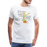 Spreadshirt Der Kleine Prinz Mit Fuchs Zitat Erwachsene Männer Premium T-Shirt, S, Weiß