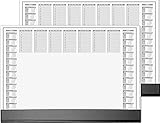 SIGEL HO365/2 Papier-Schreibunterlage mit Schutzleiste, ca. DIN A2 - extra groß, 2-Jahres-Kalender 2022 2023, 40 Blatt - 2er Pack - in nachhaltiger Verpackung