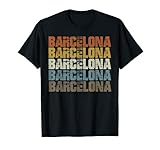 Barcelona Vintage Retro Spain Souvenir T-S