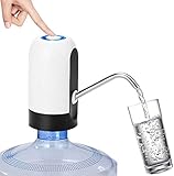 HSIULMY Wasserflaschenpumpe, USB-Aufladung, automatische Trinkwasserpumpe, tragbarer elektrischer Wasserspender, Wasserflaschen-Schalter für 15 Liter Wasserflaschensp