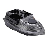 Jopwkuin Automatischer Fischfutterautomat, 500M Ferngesteuertes Angelköderboot 1,5 Kg Ladekapazität 5200MAh ABS RC-Boote mit Nachtanzeige und Intelligentem Korrektursystem RC F