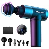 MILcea Massagepistole, Massage Gun,Massagepistole Massagegerät mit 5 Geschwindigkeiten, LED-Anzeige-Touchscreen Massage Gun, Elektrisches Handmassagegerät mit Massageköpfen für Nacken Schulter Rück