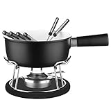 MÄSER 931890 Käsefondue Set für 6 Personen, 9-teiliges Komplettset für Fondue nach Schweizer Art mit Keramik beschichtetem Topf, im hübschen Geschenkkarton, Aluminium, 2.2