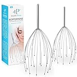 Kopfmassage Spinne 2er Set - Kopfmassagegerät Original Health Press Kopf Massagespinne perfekt als Entspannung Geschenk - angenehme Fühler zur Kopf Massag