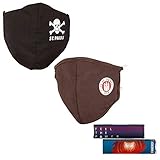 FC St. Pauli Set Mundbedeckung Totenkopf & Logo - schwarz + 2X FANERGY Traubenzuck