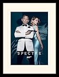 1art1 James Bond 007 - Spectre Filmplakat Gerahmtes Bild Mit Edlem Passepartout | Wand-Bilder | Kunstdruck Poster Im Bilderrahmen 40 x 30