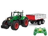 s-idee® S354 RC Traktor mit Anhänger 1:16 mit 2,4 GHz ferngesteuert mit Licht und S