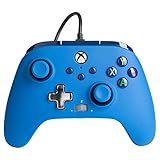 Verbesserter kabelgebundener PowerA-Controller für Xbox – Blue Gamepad, kabelgebundener Videospiel-Controller, Gaming-Controller, Xbox Series X|S