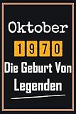 Oktober 1970 Die Geburt von Legenden: 50. Geburtstag Geschenk frauen mann, Geschenkideen für 50 jahre mutter vater Bruder Schwester Freund - Notizbuch a5