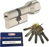 ABUS EC660 ECK660 Profil-Knaufzylinder Länge (a/b) Z28/K34mm (c=62mm) mit 6 Schlüssel, mit Sicherungsk