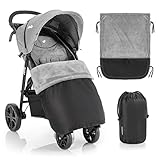 Zamboo Universal Decke für Kinderwagen und Buggy - wasserabweisende Outdoor Beindecke für Sportwagen & Jogger - Schwarz G