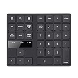 WUSHUN Kabellose Nummernblock, Mini USB Ziffernblock, Wireless Numpad Numberic Tastatur 35 Tasten Ultra Dünn Ziffernblock für Laptop, Desktop, PC, Notebook, 12 X 14.5 X 1.8