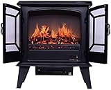 Kaminöfen Elektrischer Freistehender Flammenkamin, 900W-1800W Für Zuhause Und Büro, Led-Flammeneffekt, Heizfunktion, Für Zuhause Und Bü