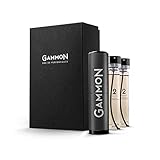 GAMMON Parfum Starter-Set 2 (2x20 ml), das würzig-süße BLACK SUIT Herren Parfum, langanhaltender Duft für Männer mit 20 % Parfum-Öl, inkl. hochwertigem Aluminium S