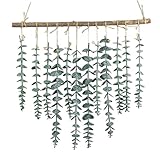 DierCosy Künstliche Sukkulenten hängende Pflanzen Eukalyptus falsche grüne Vines von Perlen im Topf für Indoor im Freien Wanddek